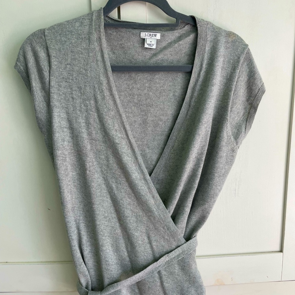 J Crew short sleeve wrap sweater